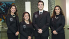 Smiling group of students from the Student Government Association