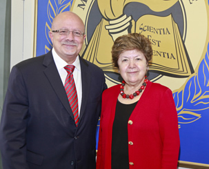 President Padrón and Vilma Martínez