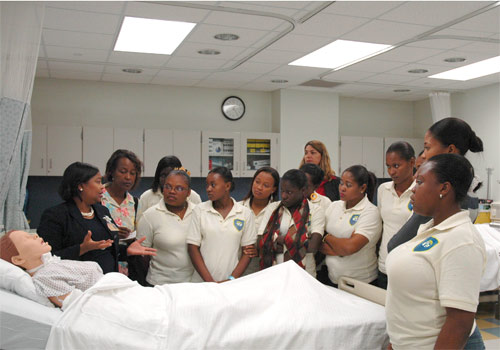 Haitian nurses training at Medical Campus