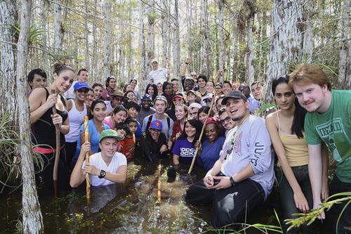 A group of MDC biology students in Everglades National Park.