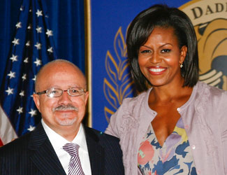 Dr. Eduardo J. Padrón and First Lady Michelle Obama
