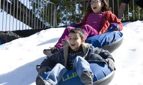 Children enjoying the snow