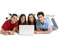 Students in front of laptop