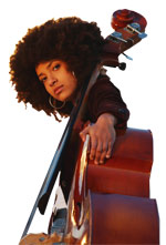 Esperanza Spalding with her bass Esperanza Spalding with her bass