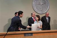 Gair with Miami officials