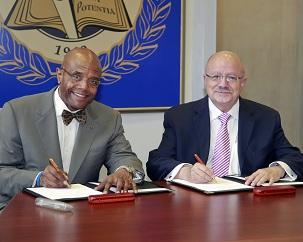 Wheaton College President Dr. Ronald A. Crutcher and MDC President Dr. Eduardo J. Padrón