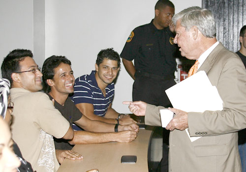 Graham interacts with students during the GenerationEngage session.