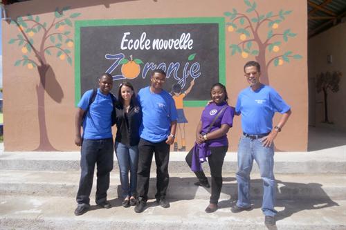 Estanley Baptiste, Ashley Villard, Joschel Piquion, Kenny Pierre and MDC Professor Bernard Mathon