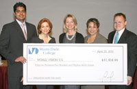 Haiti relief check presentation