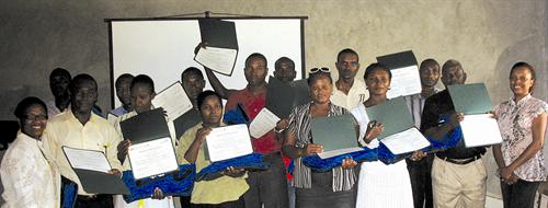 Haitian teachers and administrators with Nathalie Cajuste and Rebecca Sánchez