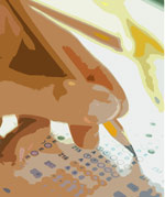 Graphic image of test-taking