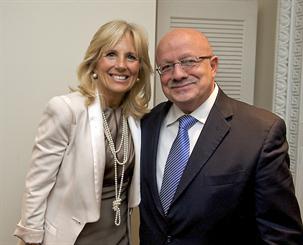 Dr. Jill Biden and President Padrón.