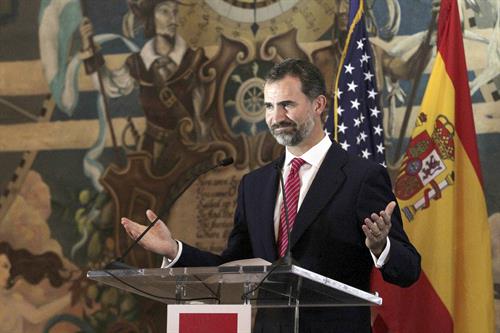 King Felipe VI speaking at MDC in 2013.
