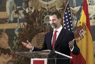 King Felipe VI speaking at MDC in 2013.