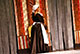 Actress in costume on stage