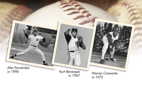 Alex Fernández in 1990, Kurt Bevacqua in 1967, Warren Cromartie in 1972