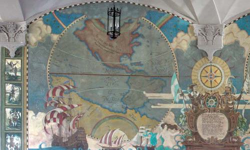 A portion of the New World mural at MDC's Freedom Tower