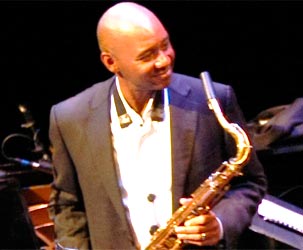 Branford Marsalis with his saxophone