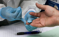 phlebotomist at work