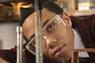 Student studying chemistry