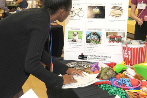 Student working on a budget plan