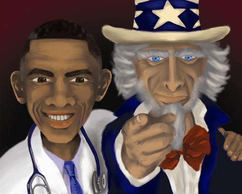 Obama Care Political Cartoon