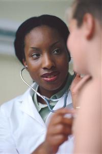 Doctor examining patient