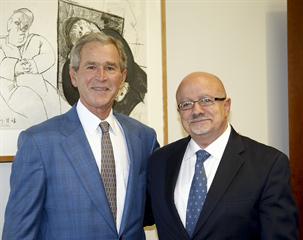 Former U.S. President George W. Bush and Dr. Padrón