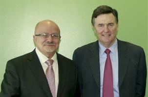 Dr. Padrón with Dennis Lockhart