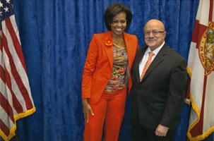 Dr. Padrón with Michelle Obama