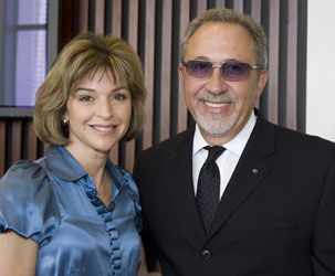 MDC Chair Helen Aguirre Ferr� and entertainment mogul and alumnus Emilio Estefan