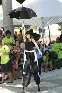 Stilt performers
