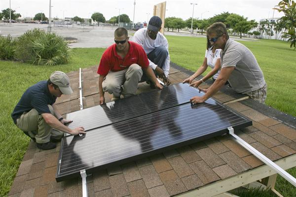 Solar panel installation