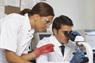 Two lab technicians