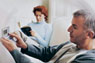 Man reviewing his electronic schedule