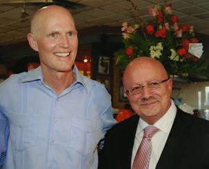 Dr. Padrón with Governor Scott