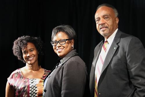Stephanie Van Vark, H. Leigh Toney and Clifton Taulbert