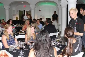 Chef Elizabeth Falkner greeting guests