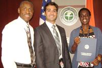 Darrell Roberts; Dr. Miguel Alonso and Kedar Souffrant