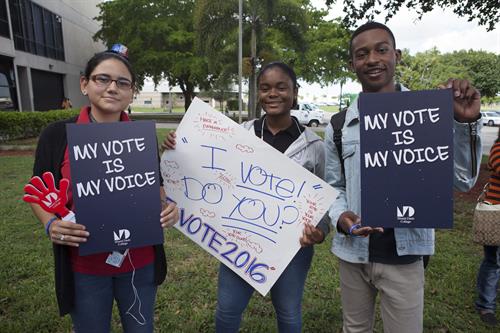 Student voter registration drive