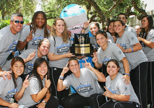 Sharks’ Softball Team with their championship award
