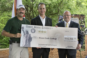 U.S. Congressman Mario Diaz-Balart Presents Check in Supportof MDC’s Environmental Center