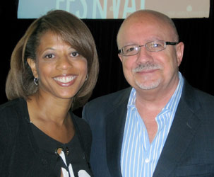 Melody C. Barnes, senior advisor to U.S. President Barack Obama and director of the Domestic Policy Council, visits with Dr. Padrón. 