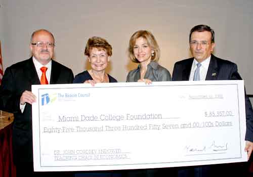 Dr. Eduardo J. Padrón, Carolyn Cordrey, Helen Aguirre Ferré, Frank Nero
