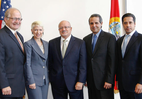 Dr. Mark B. Rosenberg, Carol Coletta, Dr. Eduardo J. Padrón, Manny Díaz, Alberto M. Carvalho