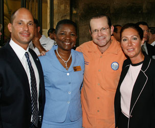 Mayor Manuel Marono, Mayor Shirley Gibson, Councilman Isaac Salver and Mayor Joy Cooper