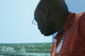 An air traffic control instructor works in a high-tech simulator.