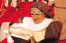 Actor wearing mask and costume