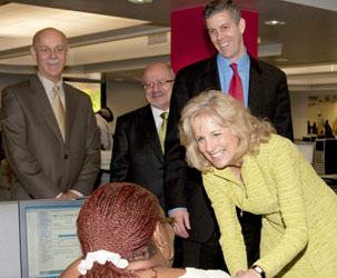 MDC Chief Information Officer Robert Calabrese, MDC President Eduardo J. Padron, Secretary of Education Arne Duncan and Dr. Jill Biden  