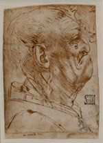 Leonardo da Vinci, Profile of an old man, brown pen and brown ink, 1452